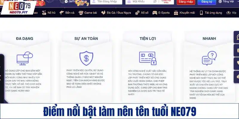 Điểm nổi bật làm nên tên tuổi NEO79 là gì?