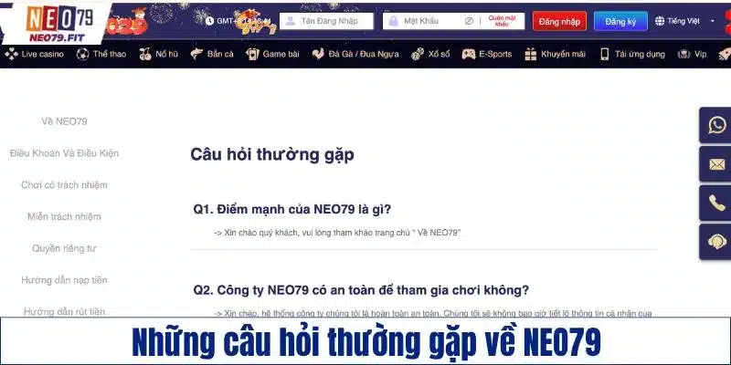 Những câu hỏi thường gặp về NEO79